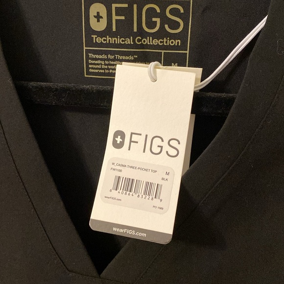 Figs black womens scrub top - Picture 4 of 4